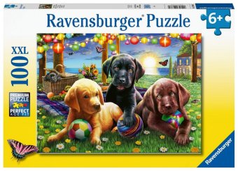Ravensburger Kinderpuzzle - 12886 Hunde Picknick - Tier-Puzzle für Kinder ab 6 Jahren, mit 100 Teilen im XXL-Format