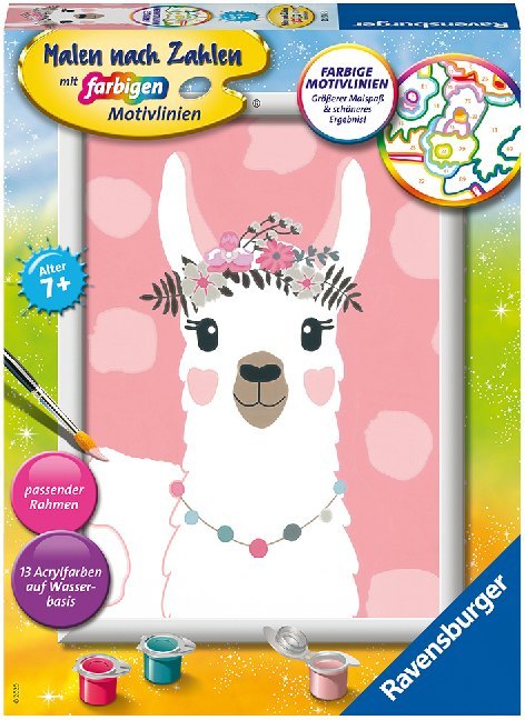 Ravensburger Malen nach Zahlen 28514 - No Drama Lama - Kinder ab 7 Jahren main product photo