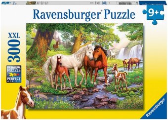 Ravensburger Kinderpuzzle - 12904 Wildpferde am Fluss - Pferde-Puzzle für Kinder ab 9 Jahren, mit 300 Teilen im XXL-Format
