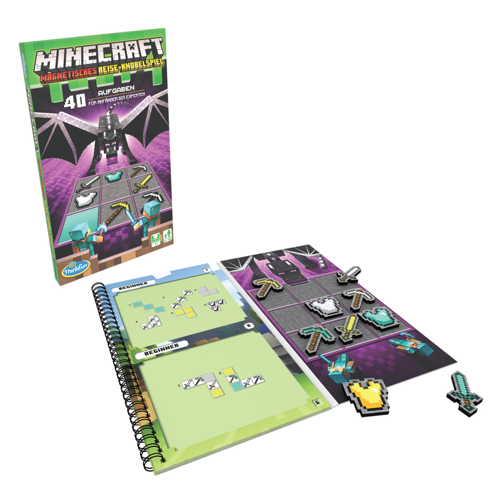 ThinkFun - 76402 - Minecraft - Das magnetische Reisespiel. Perfekt für die Reise und als Geschenk! Ein Logikspiel nicht nur für Minecraft-Fans main product photo
