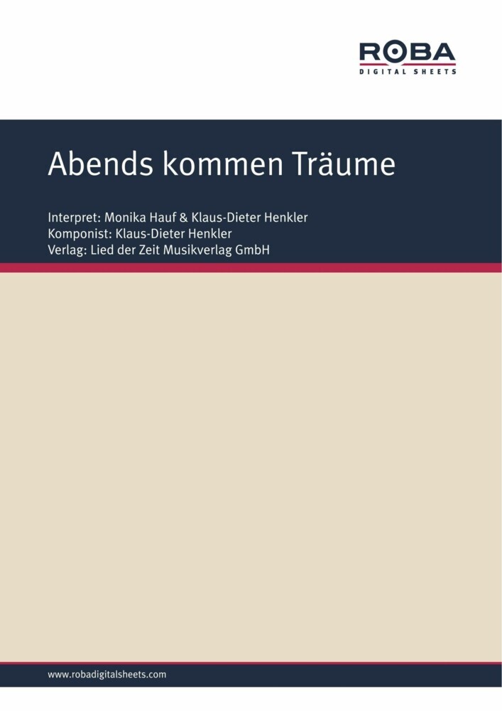 Abends kommen Träume main product photo