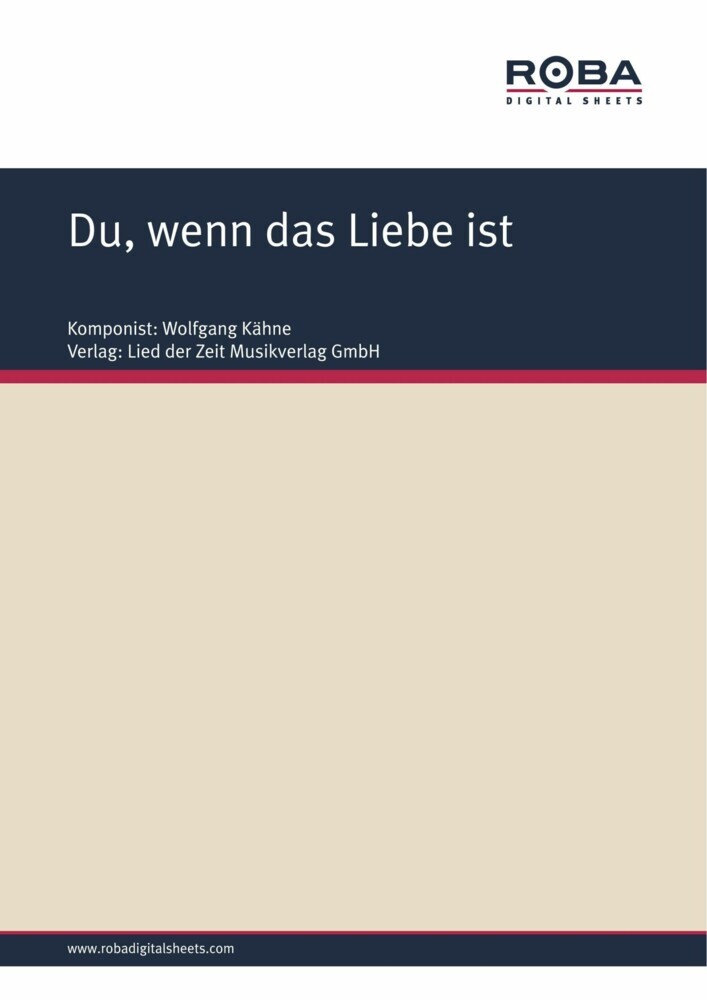 Du, wenn das Liebe ist main product photo