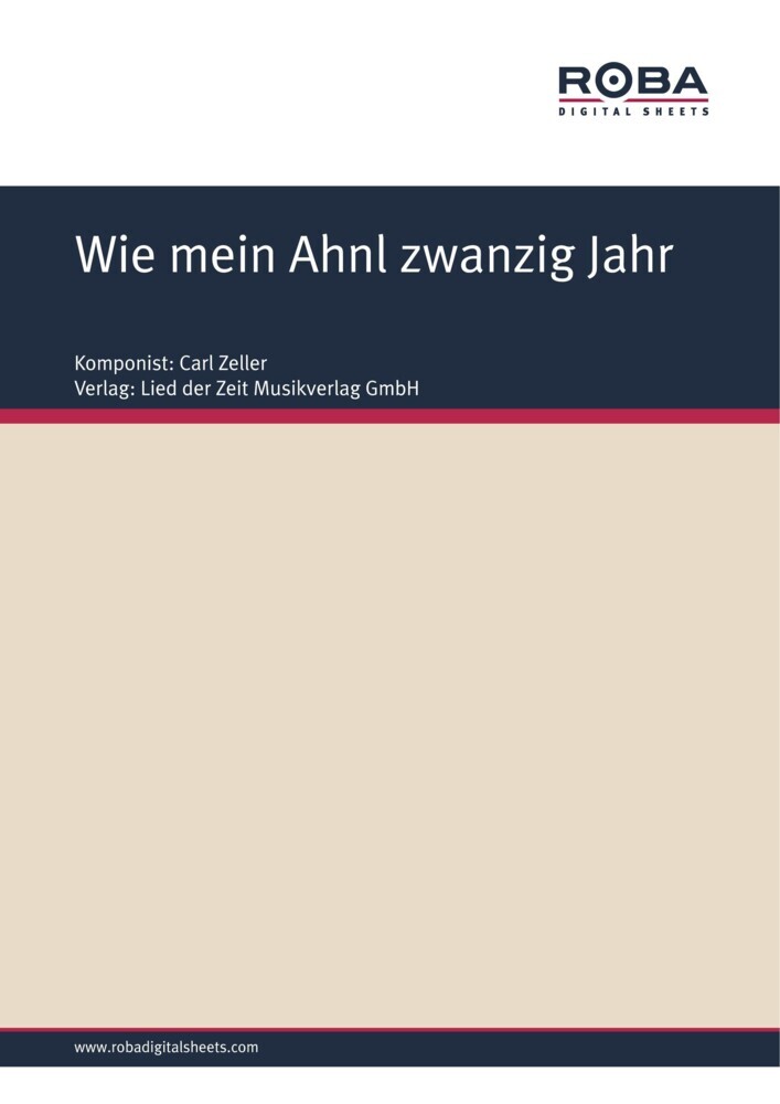 Wie mein Ahnl zwanzig Jahr main product photo