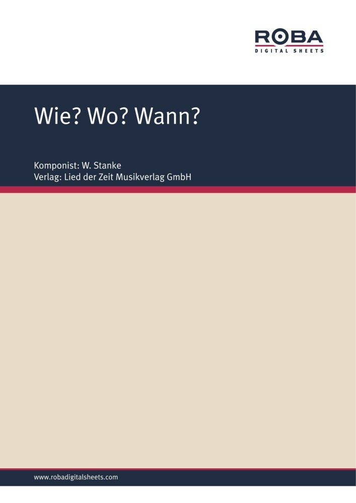 Wie? Wo? Wann? main product photo