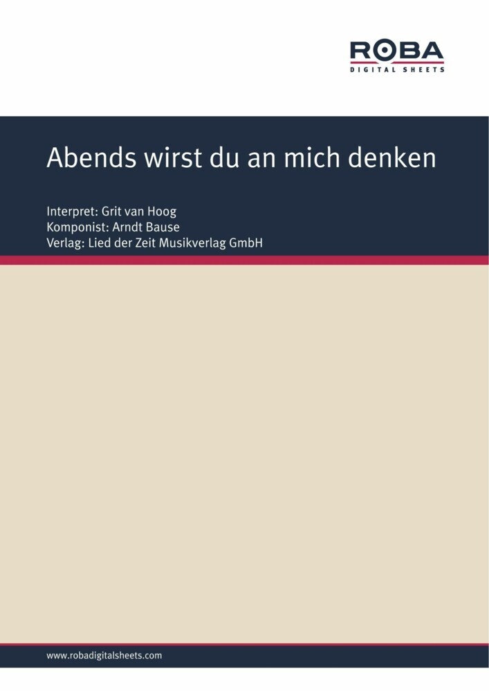 Abends wirst du an mich denken main product photo