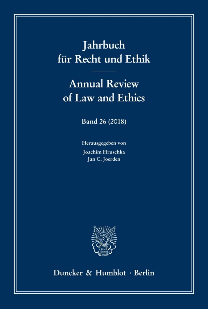 Jahrbuch für Recht und Ethik / Annual Review of Law and Ethics. main product photo
