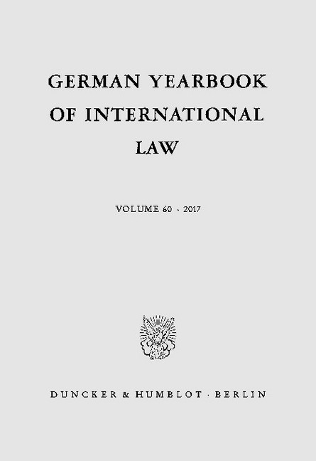 German Yearbook of International Law / Jahrbuch für Internationales Recht. main product photo