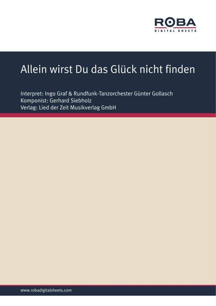 Allein wirst Du das Glück nicht finden main product photo