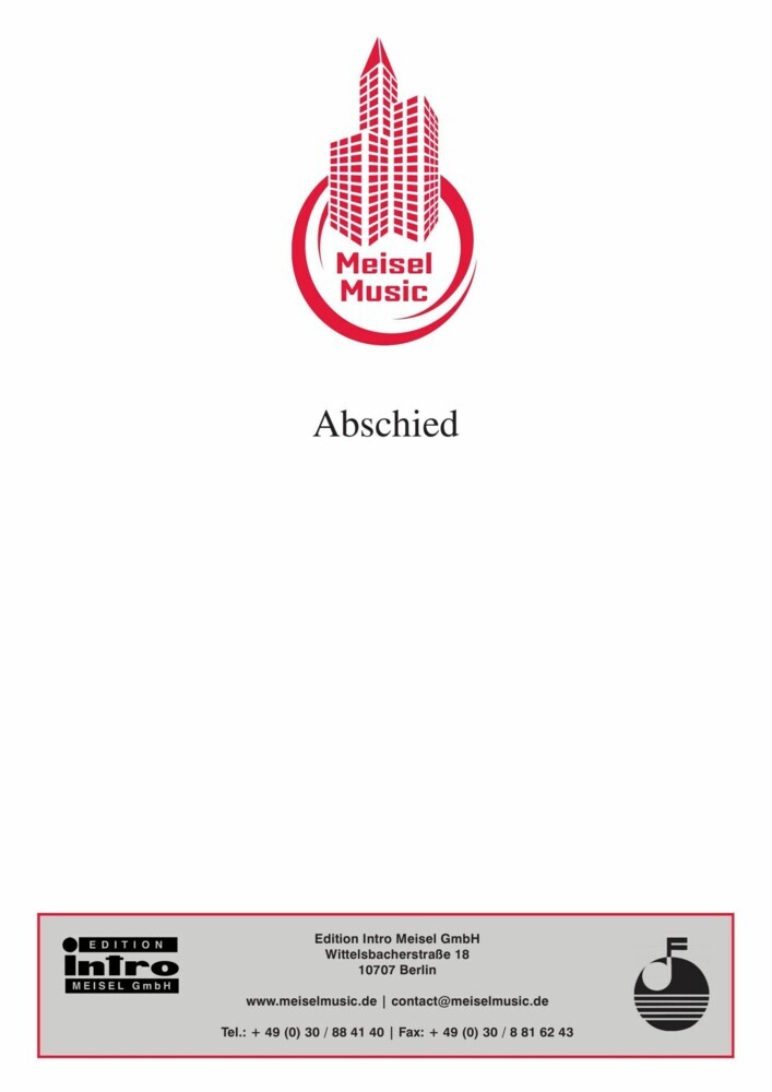 Abschied (Wenn das Scheiden nicht wär') main product photo
