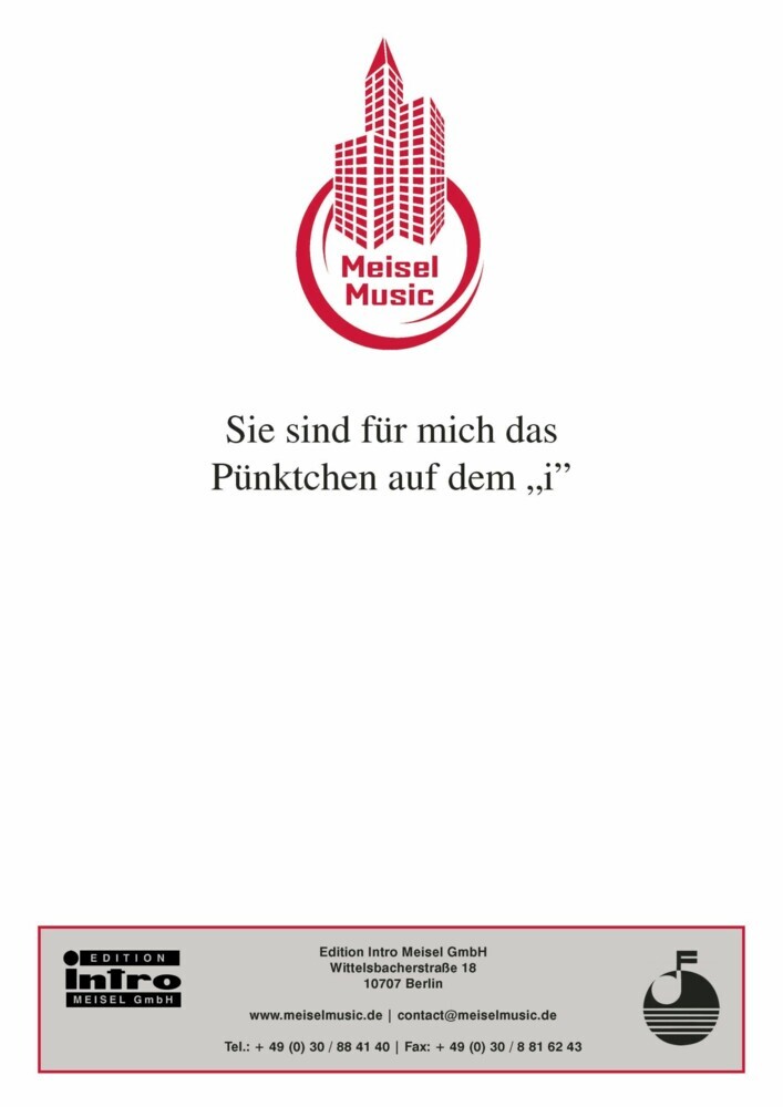 Sie sind für mich das Pünktchen auf dem 'i' main product photo