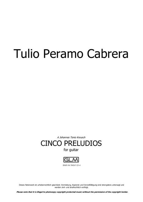 Cinco preludios main product photo