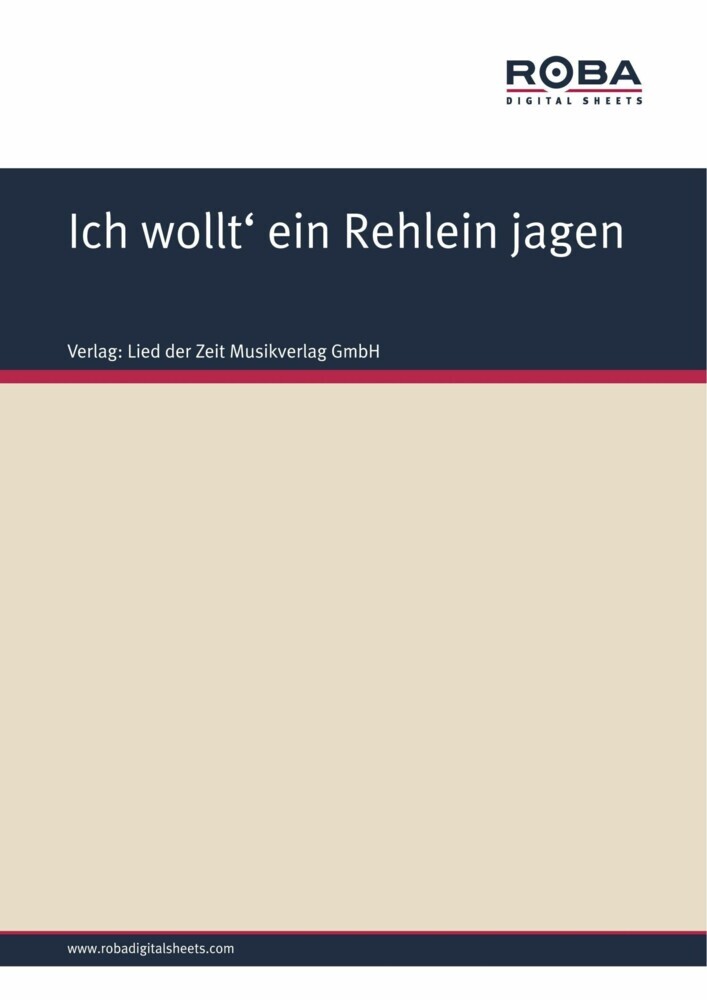 Ich wollt' ein Rehlein jagen main product photo