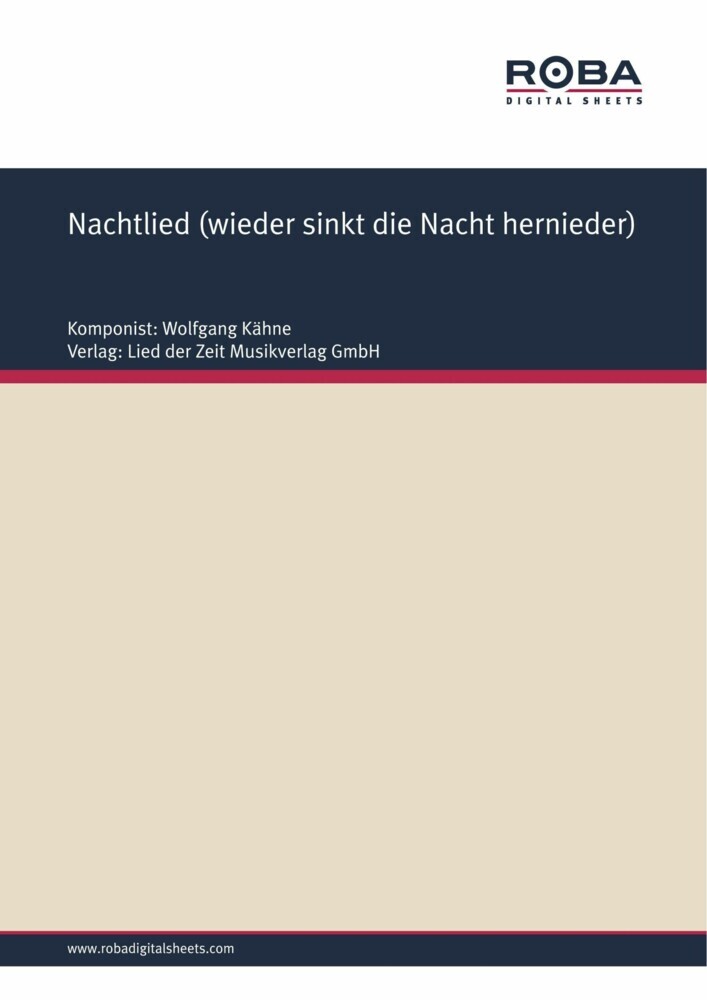 Nachtlied (wieder sinkt die Nacht hernieder) main product photo