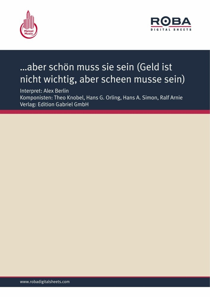 ...aber schön muss sie sein (Geld ist nicht wichtig, aber scheen musse sein) main product photo