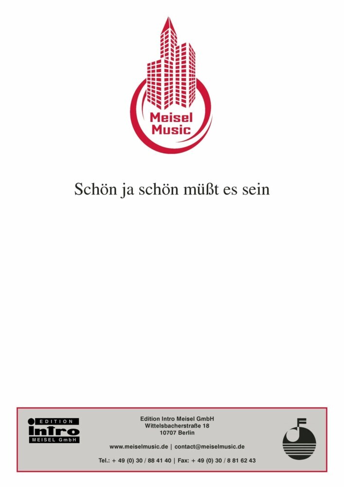 Schön ja schön müßt es sein main product photo