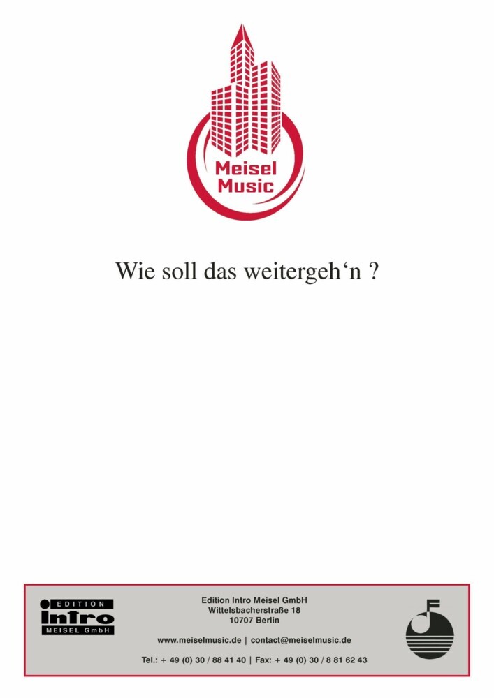 Wie soll das weitergeh'n ? main product photo