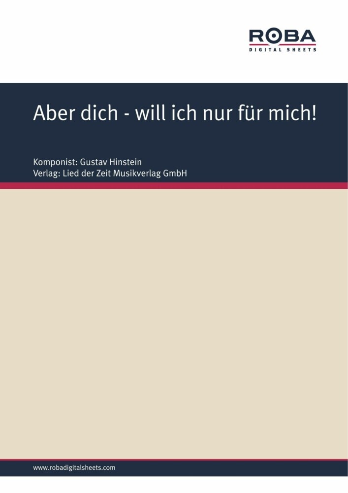 Aber dich - will ich nur für mich! main product photo