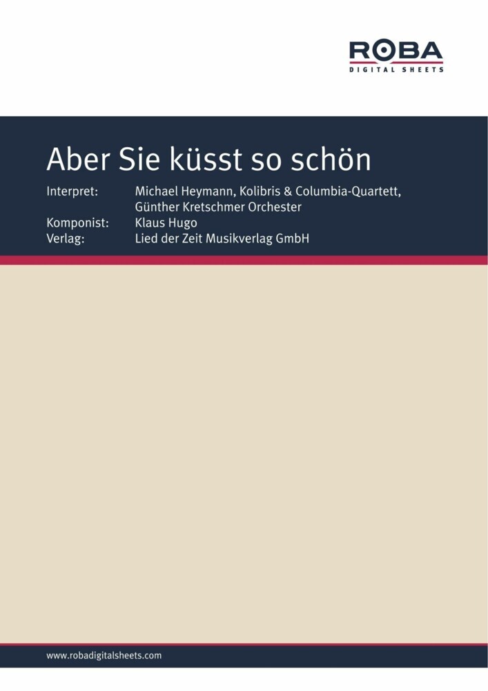 Aber Sie küsst so schön main product photo
