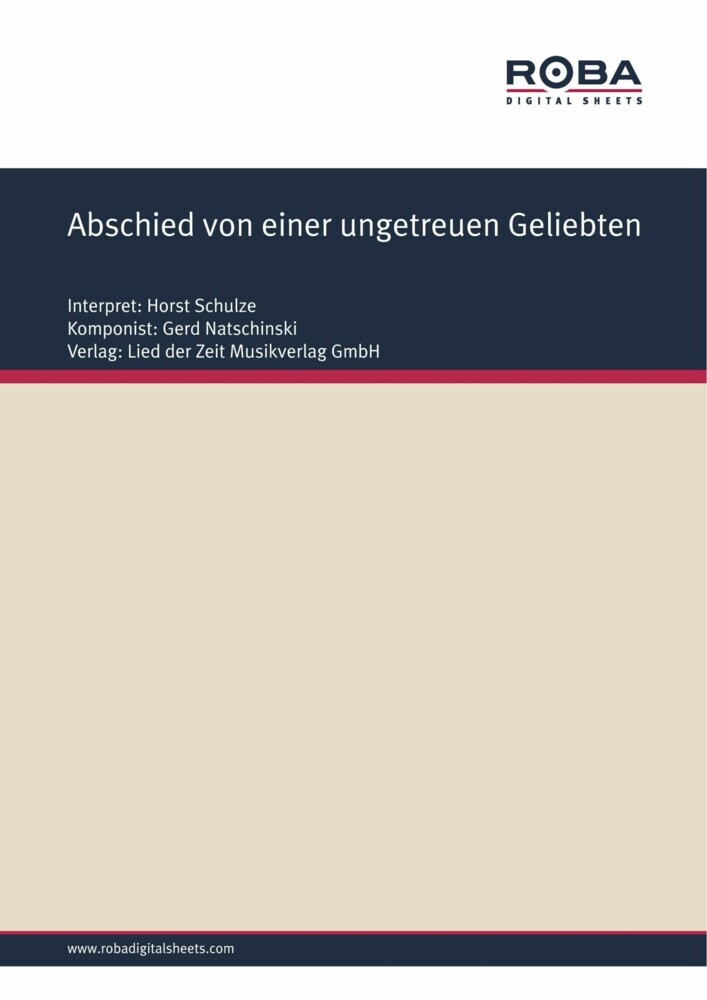 Abschied von einer ungetreuen Geliebten main product photo