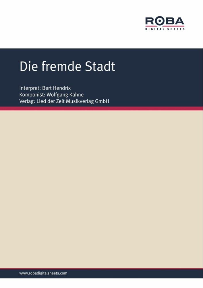 Die fremde Stadt main product photo