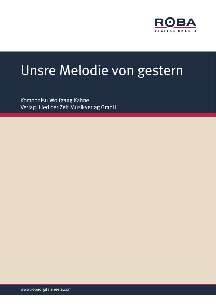Unsre Melodie von gestern main product photo