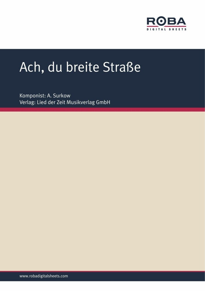 Ach, du breite Straße main product photo