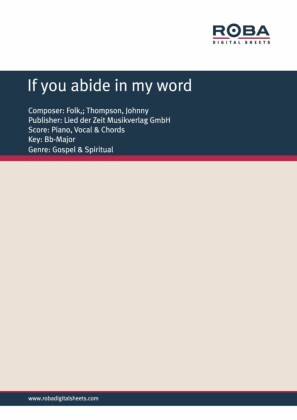 If you abide in my word