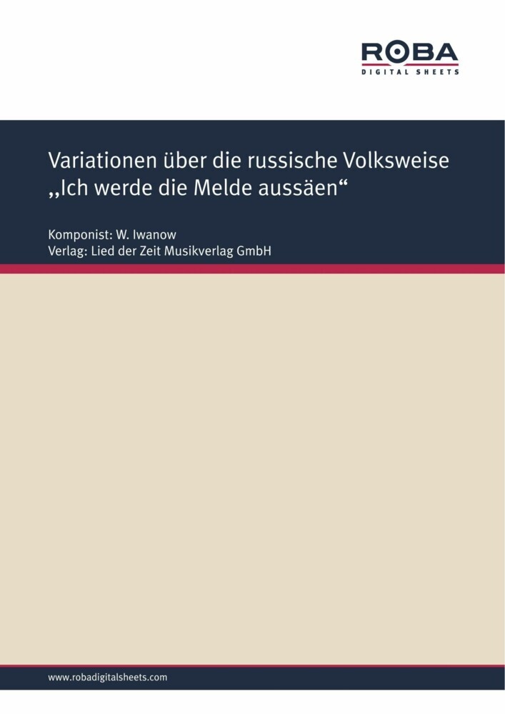 Variationen über die russische Volksweise ,,Ich werde die Melde aussäen' main product photo