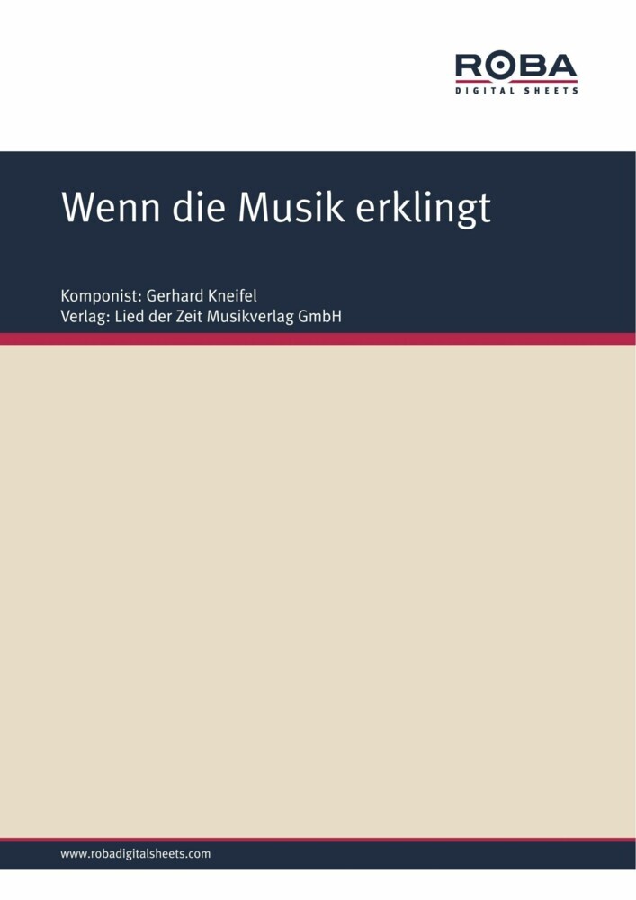 Wenn die Musik erklingt main product photo