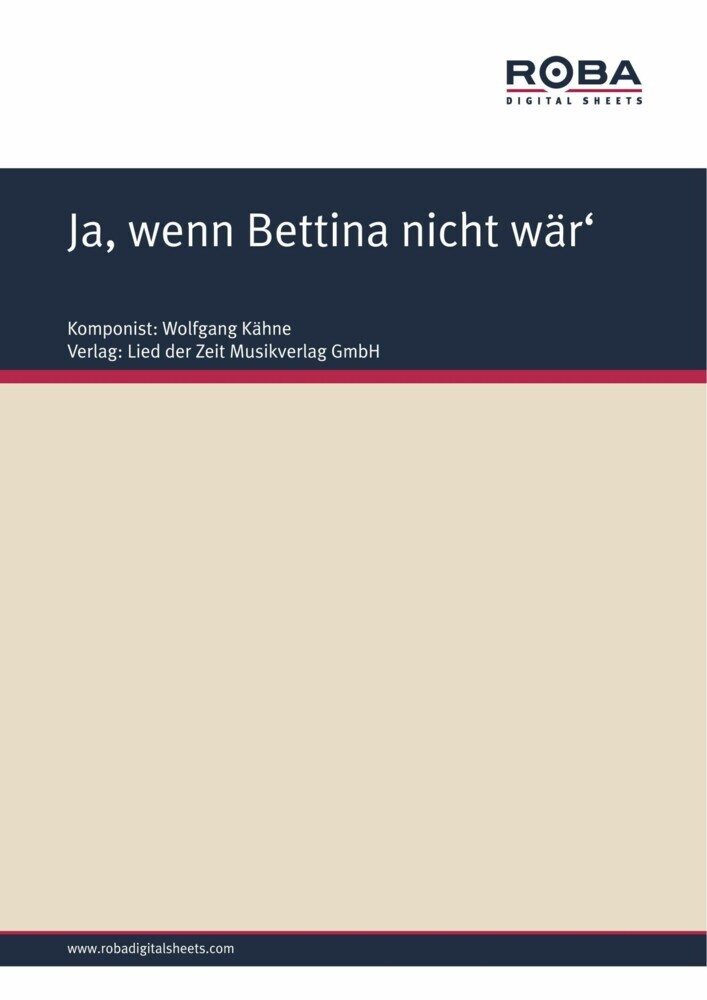 Ja, wenn Bettina nicht wär' main product photo