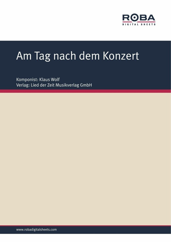 Am Tag nach dem Konzert main product photo