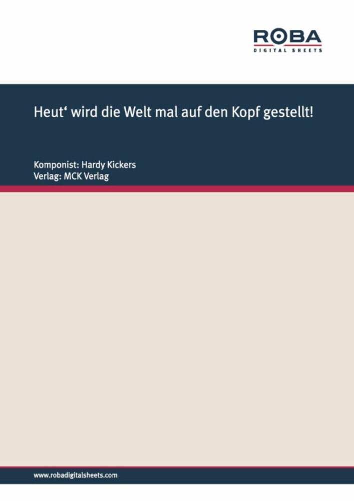 Heut' wird die Welt mal auf den Kopf gestellt! main product photo