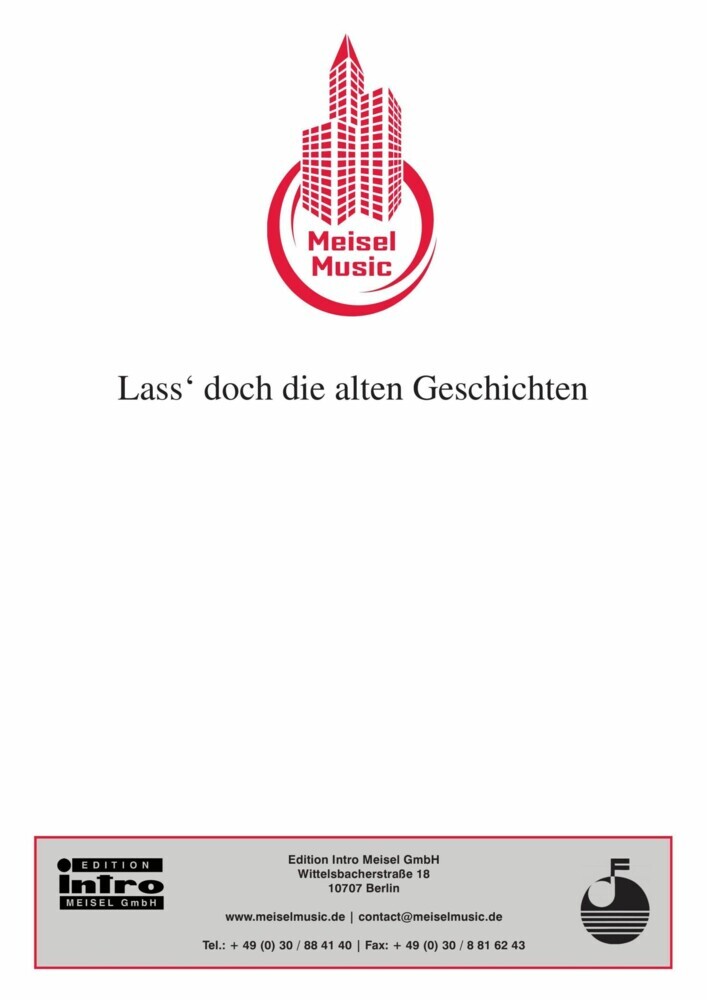 Lass' doch die alten Geschichten main product photo