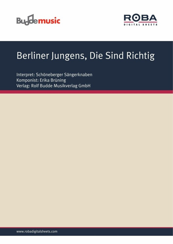 Berliner Jungens, Die Sind Richtig main product photo