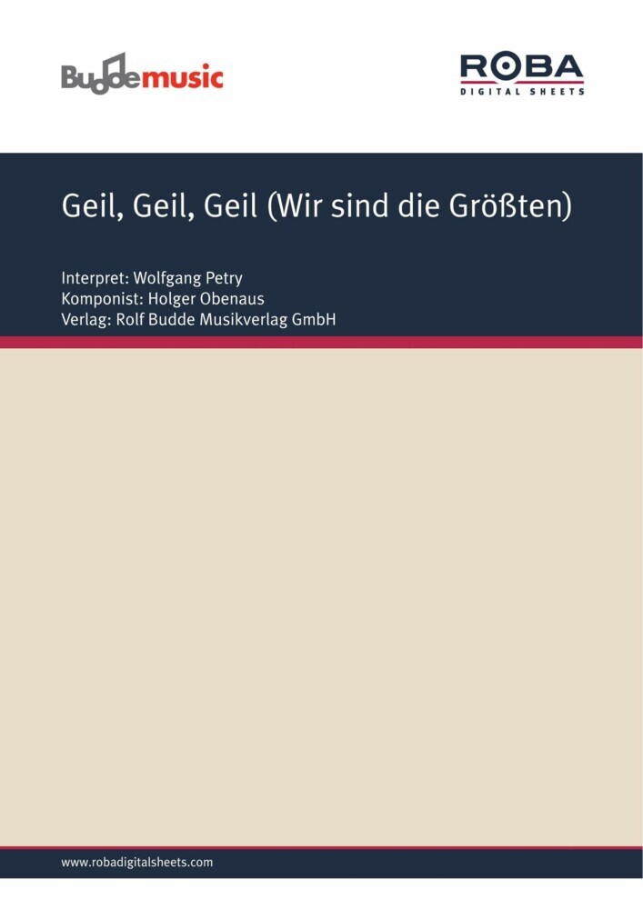 Geil, Geil, Geil (Wir sind die Größten) main product photo