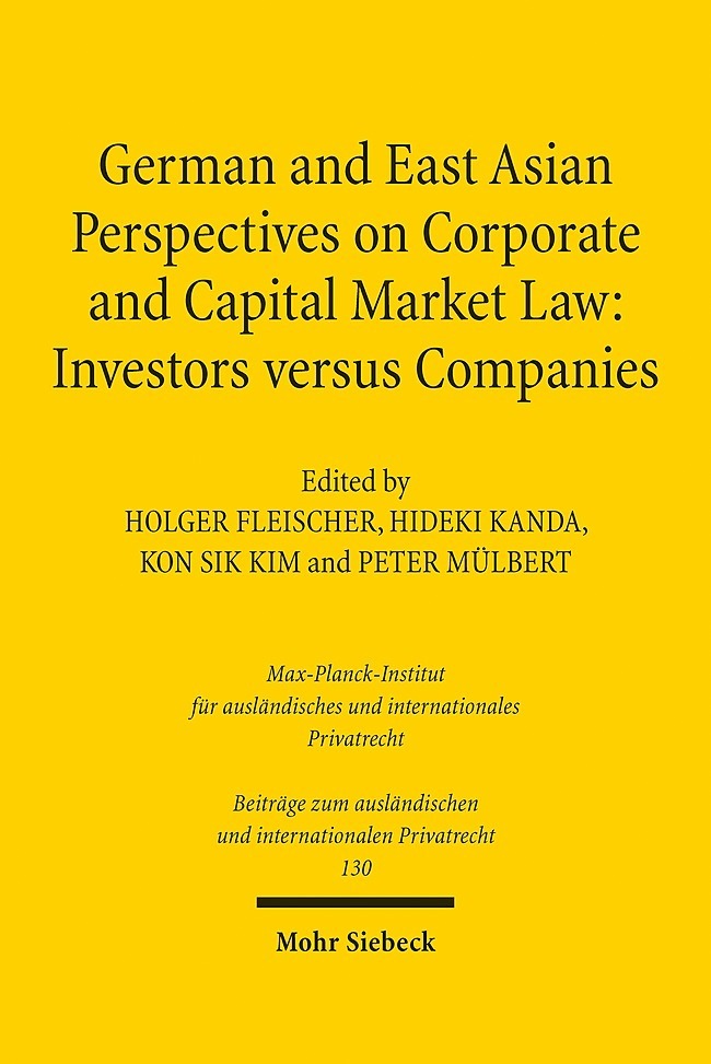 German and East Asian Perspectives on Corporate and Capital Market Law main product photo