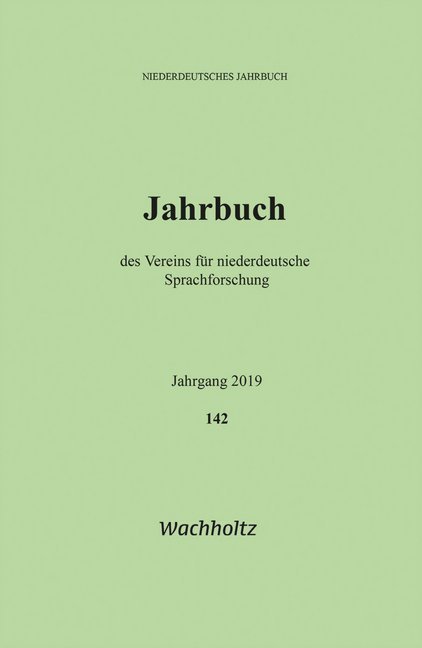 Niederdeutsches Jahrbuch 142 (2019) main product photo