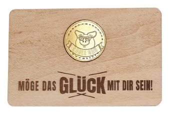 Glückstaler auf Karte - Coole Sau