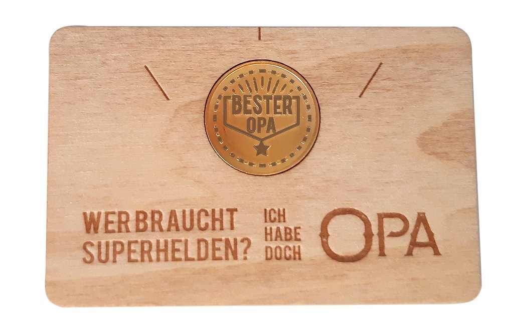 Glückstaler auf Karte - Bester Opa main product photo