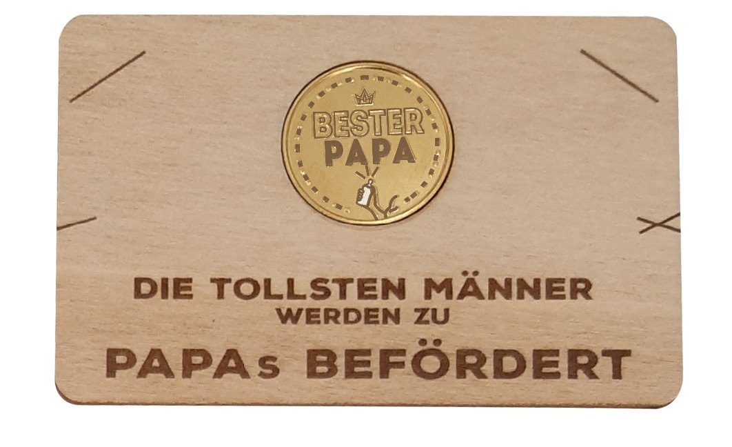 Glückstaler auf Karte - Bester Papa main product photo