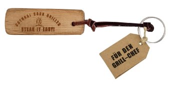 Schlüsselanhänger - "Natural Born Griller - Steak it easy!"