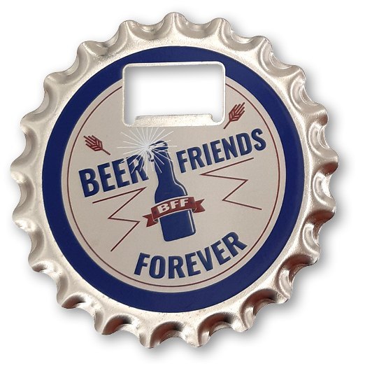 Bieröffner/Untersetzer mit Magnet - "BFF Beer Friends Forever" main product photo