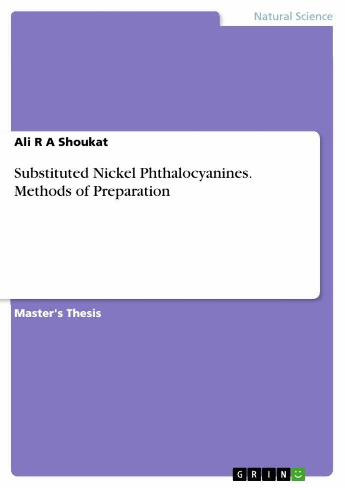 Substituted Nickel Phthalocyanines. Methods of Preparation main product photo