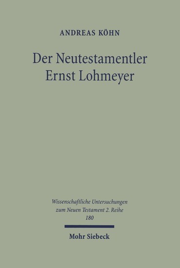 Der Neutestamentler Ernst Lohmeyer main product photo