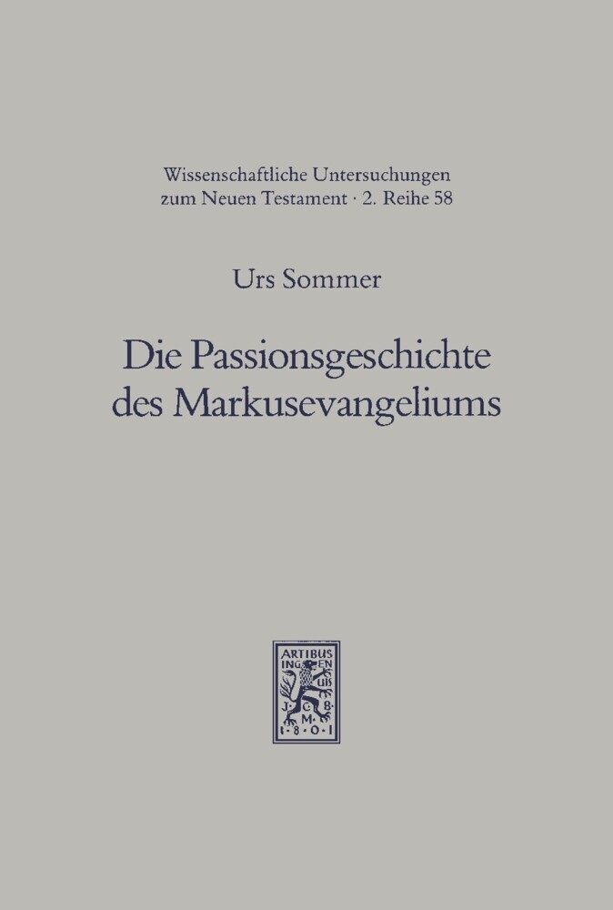 Die Passionsgeschichte des Markusevangeliums main product photo
