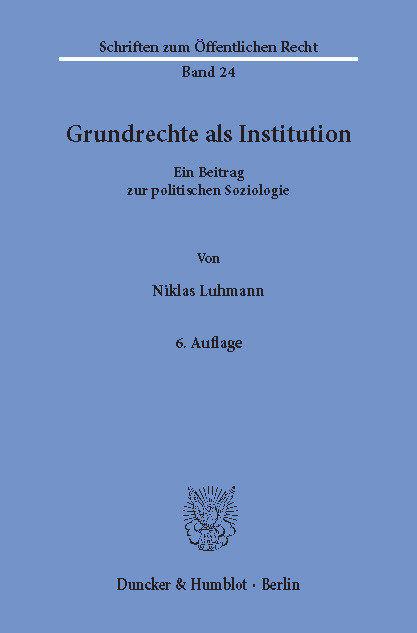 Grundrechte als Institution. main product photo