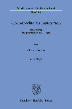 Grundrechte als Institution.