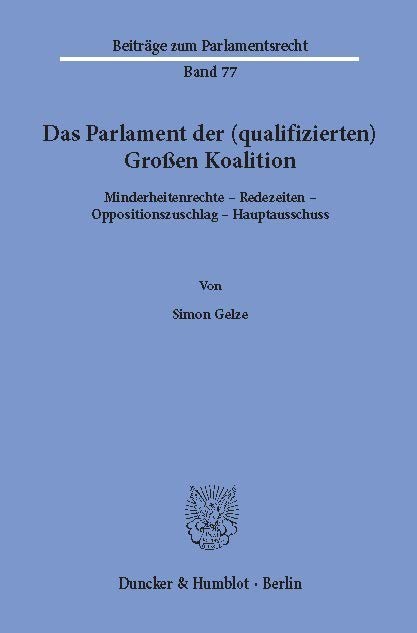 Das Parlament der (qualifizierten) Großen Koalition. main product photo