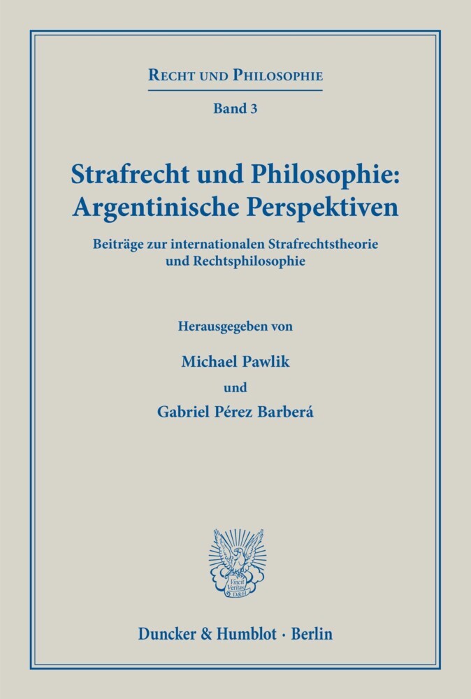 Strafrecht und Philosophie: Argentinische Perspektiven. main product photo