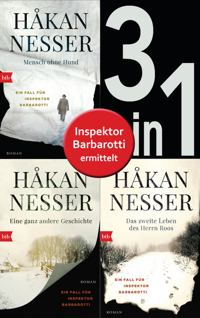Die Gunnar Barbarotti-Reihe Band 1 bis 3 (3in1-Bundle): Mensch ohne Hund/Eine ganz andere Geschichte/Das zweite Leben des Herrn Roos main product photo